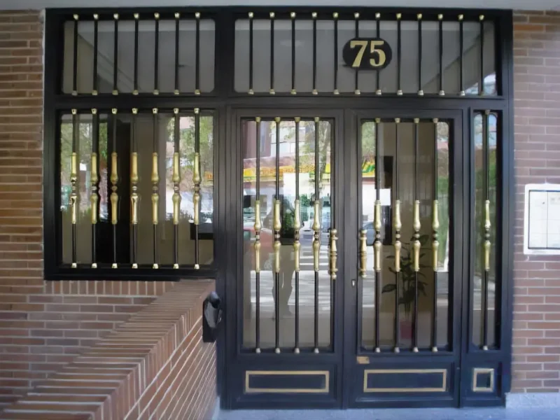 Puerta de portal de hierro clásica